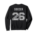 Soccer Senior 2026 Back Soccer Sweatshirt - Aesthetic Graphic Unisex