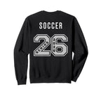Soccer Senior 2026 Back Soccer Sweatshirt - Aesthetic Graphic Unisex
