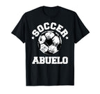 Soccer Abuelo Soccer Ball Distressed T-Shirt - Casual Everyday Wear Unisex