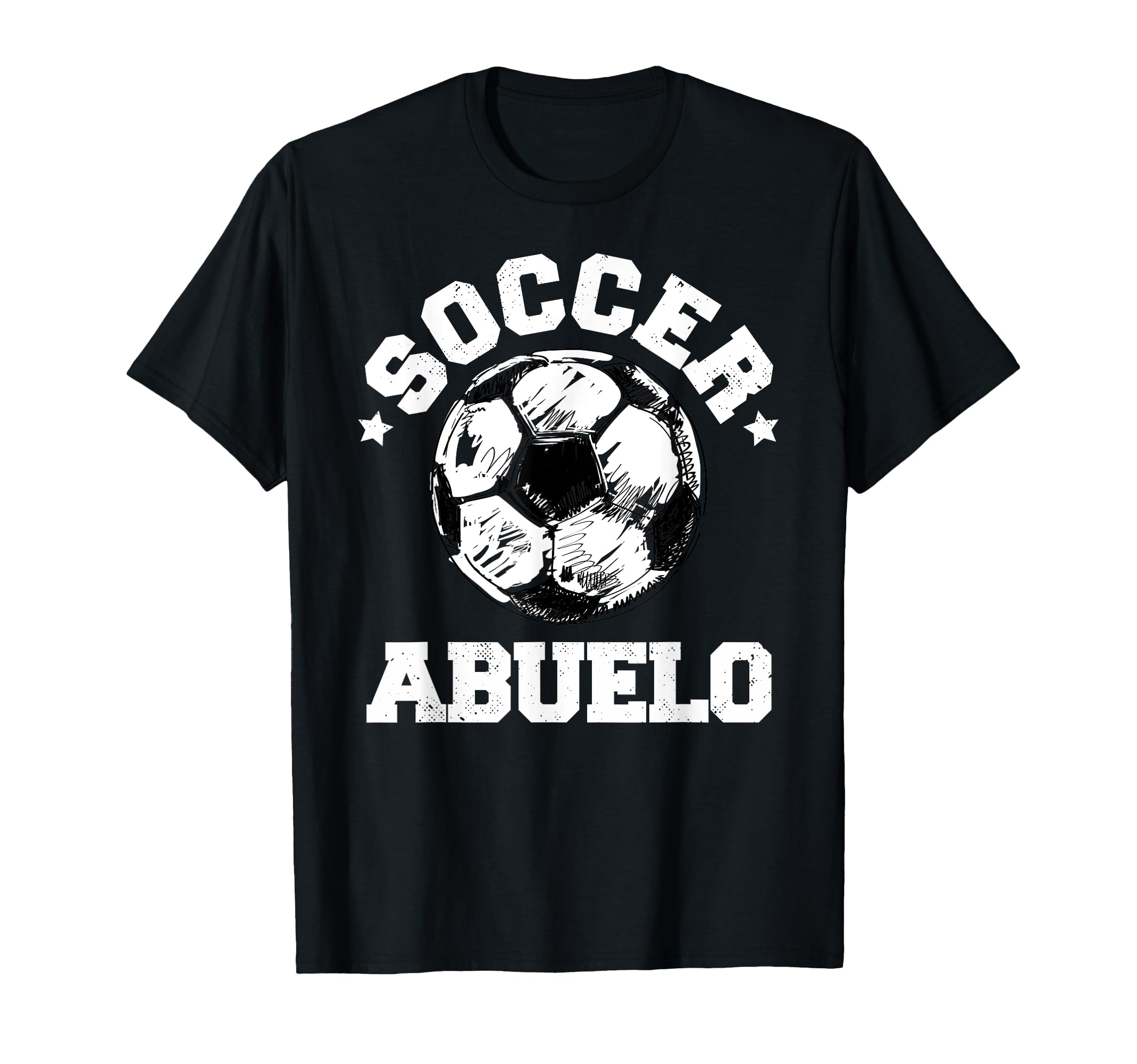 Soccer Abuelo Soccer Ball Distressed T-Shirt - Casual Everyday Wear Unisex