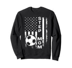 Soccer Step Mom America Flag Sweatshirt - Streetwear Style Men Women