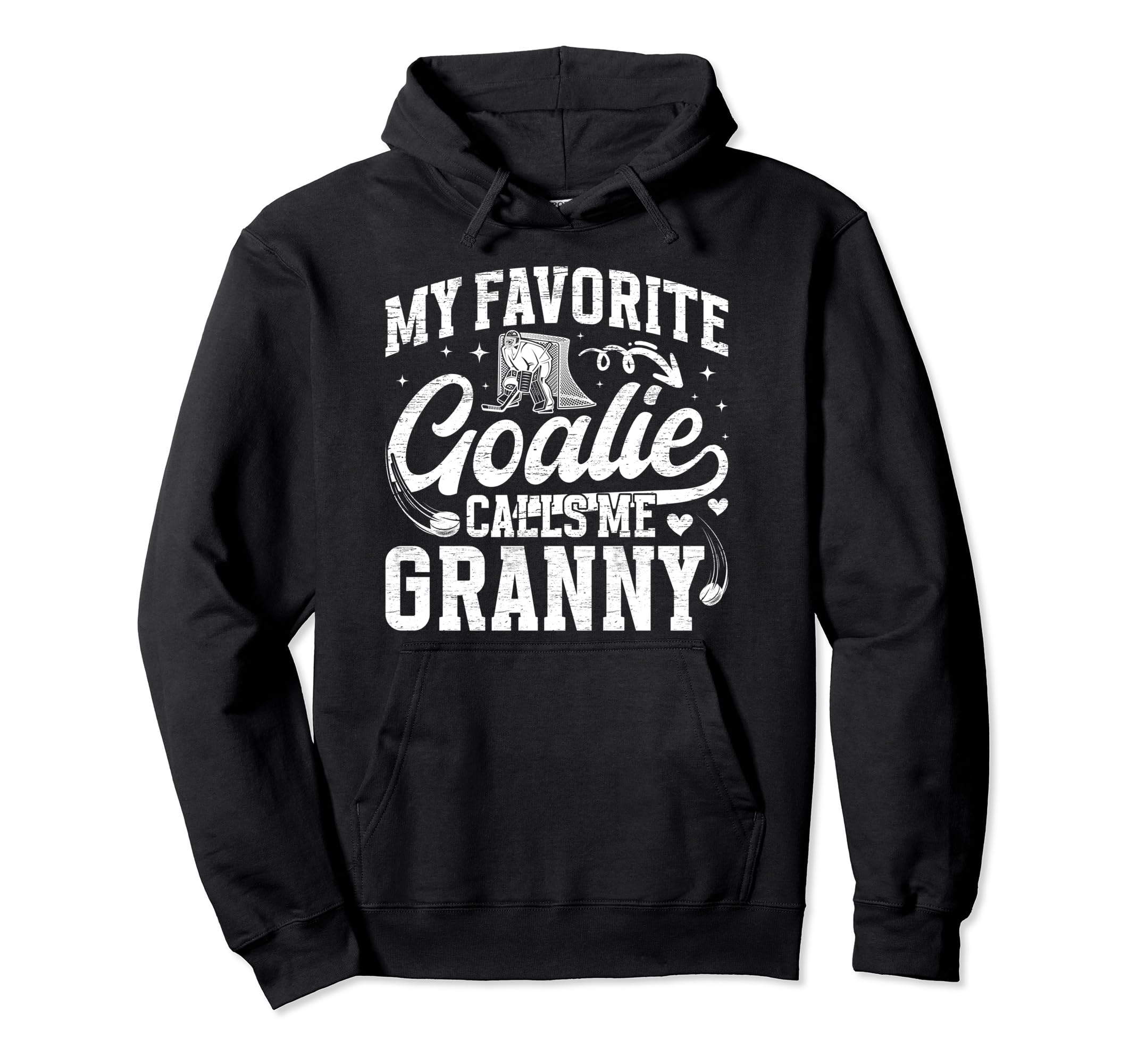 Favorite Ice Hockey Goalie Granny Ice Hoodie - Minimalist Print Unisex
