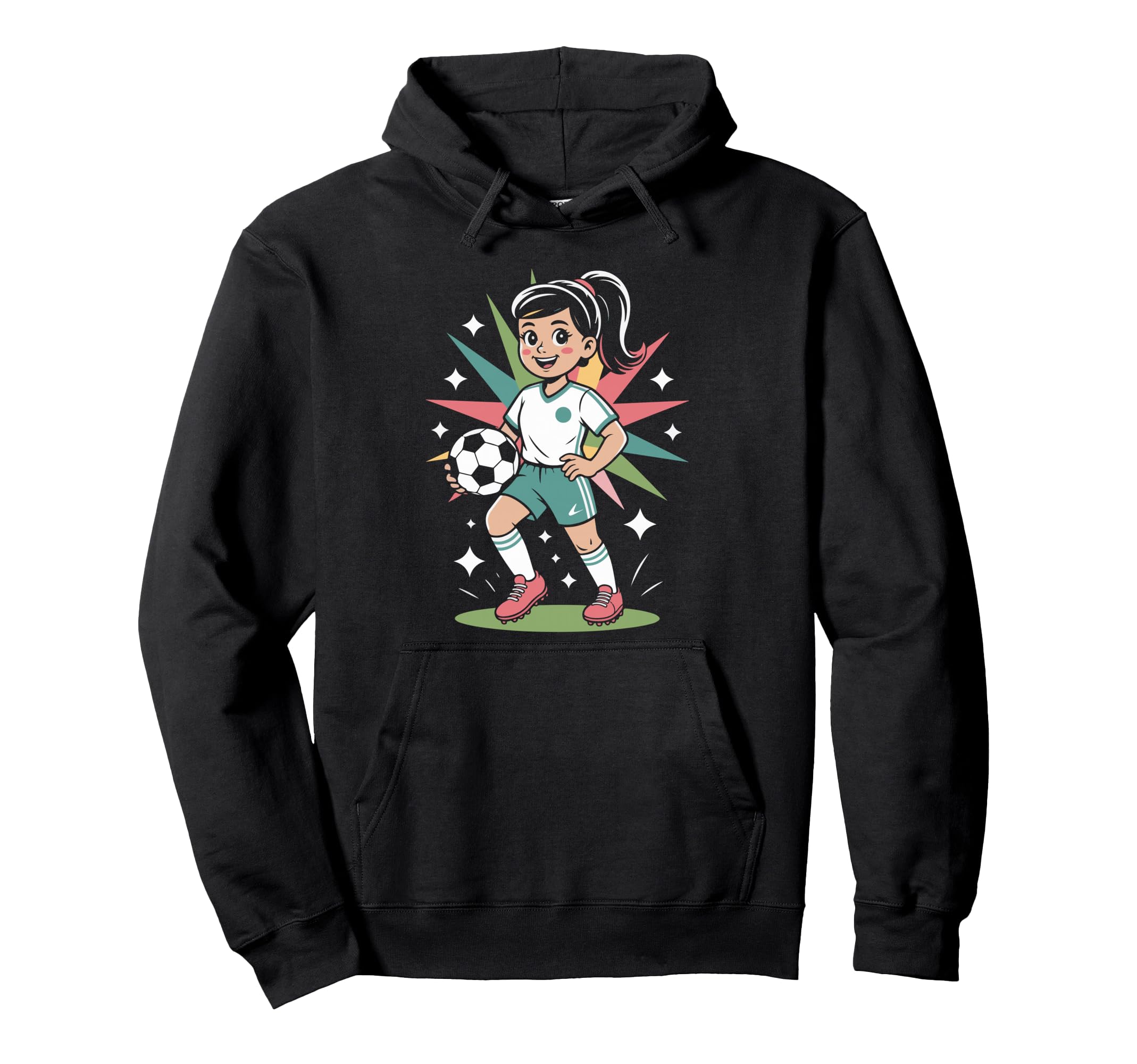 Funny Soccer Art Soccer Lover Player Hoodie - Fun Novelty Design Unisex