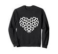 Heart Shaped Soccer Ball Pattern Sweatshirt - Novelty Apparel Unisex