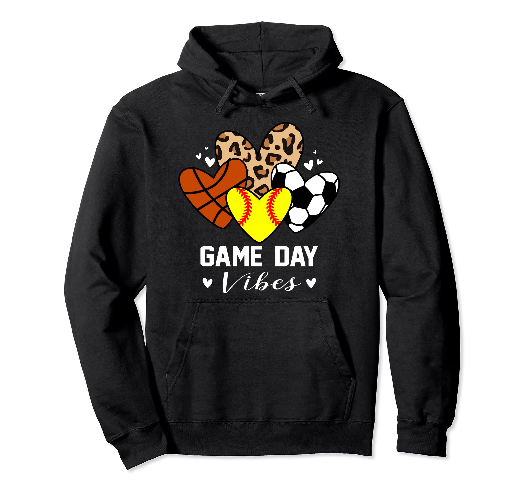 Game Day Vibes Funny Softball Soccer Hoodie - Custom Art Print Unisex