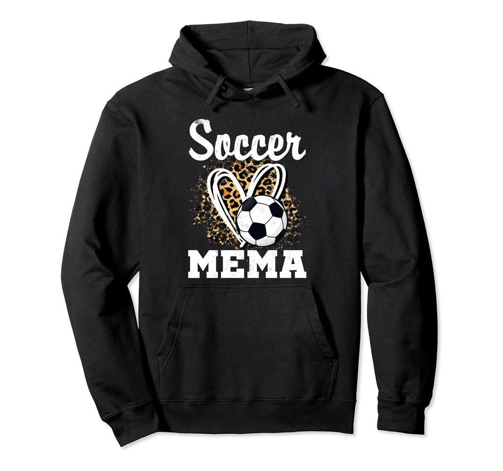 Soccer Mema Leopard Heart Matching Hoodie - Novelty Apparel for Adults