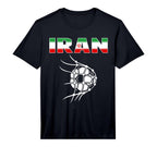 Iran Soccer Ball Net Goal T-Shirt - Casual Everyday Wear for Adults