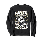 Soccer Players Soccer Soccer Sweatshirt - Trendy Graphic for Adults