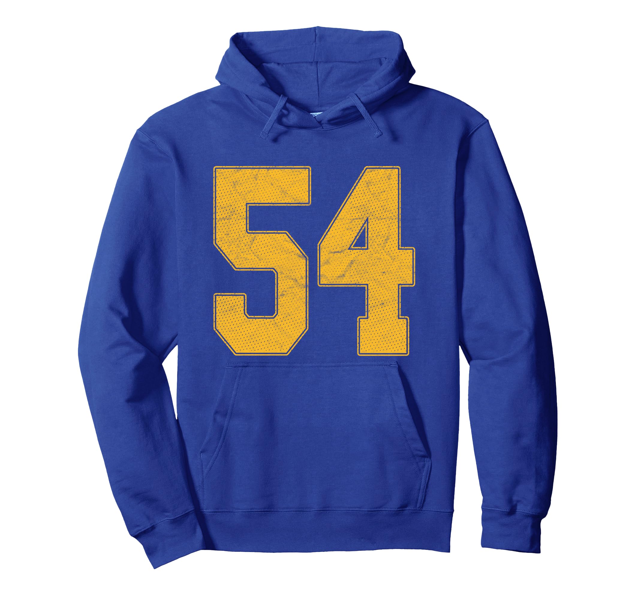 Number 54 Numbered Uniform Sports Team Hoodie - Graphic Print Unisex