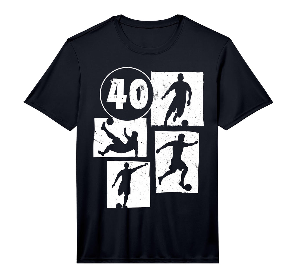 Mens 40Th Birthday Soccer Player Football T-Shirt - Trendy Graphic Unisex