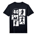 Mens 40Th Birthday Soccer Player Football T-Shirt - Trendy Graphic Unisex