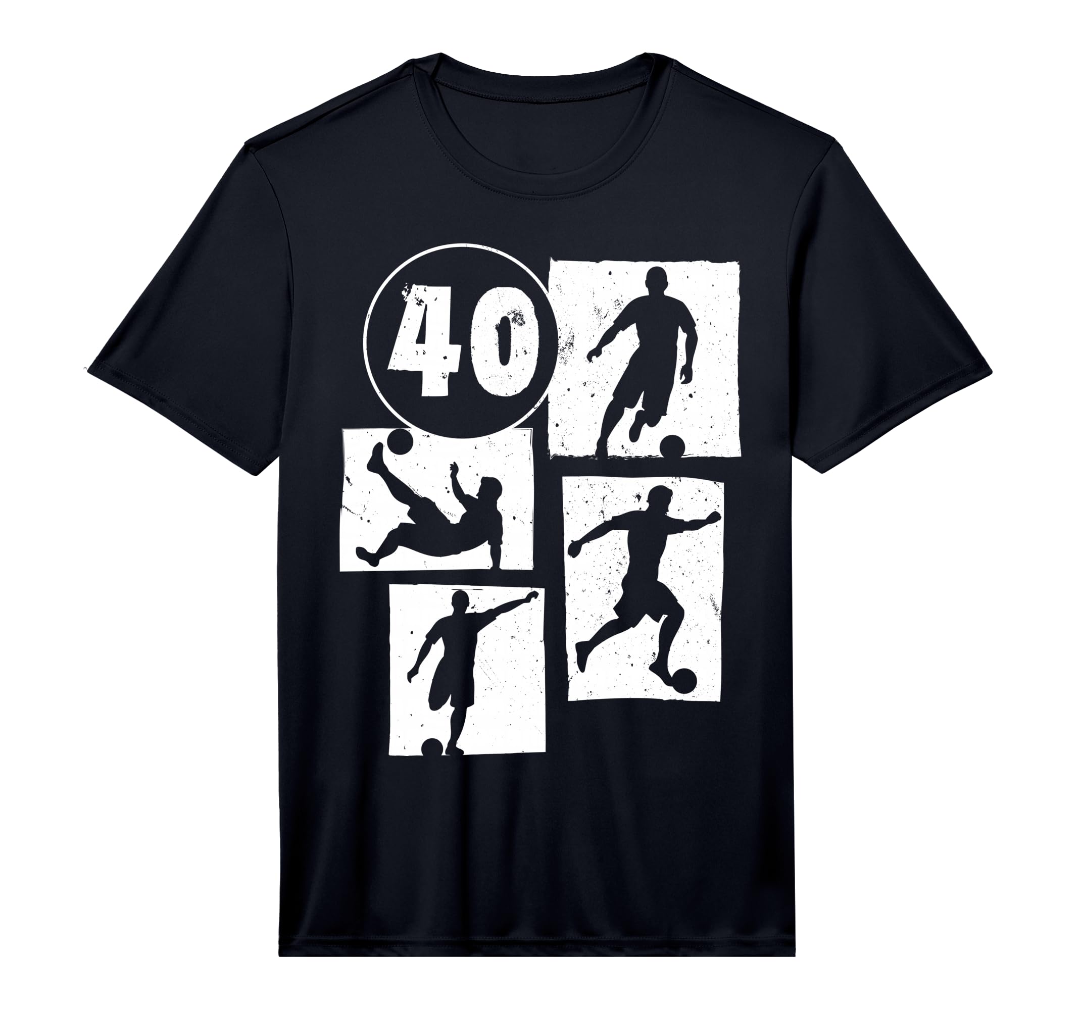 Mens 40Th Birthday Soccer Player Football T-Shirt - Trendy Graphic Unisex