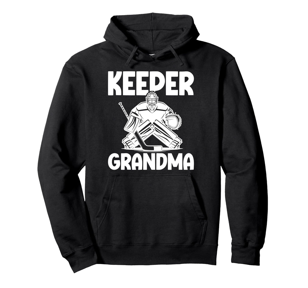Ice Hockey Keeper Grandma Hockey Goalie Hoodie - Trendy Graphic for Adults