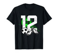 12Th Birthday Soccer Player Football 12 T-Shirt - Novelty Apparel Unisex