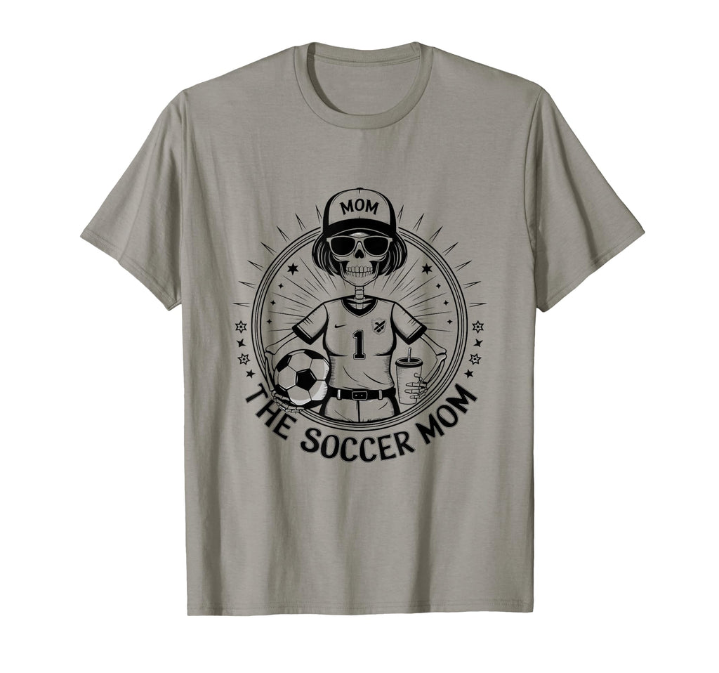 Soccer Mom Skeletton Halloween Soccer T-Shirt - Custom Art Print Unisex