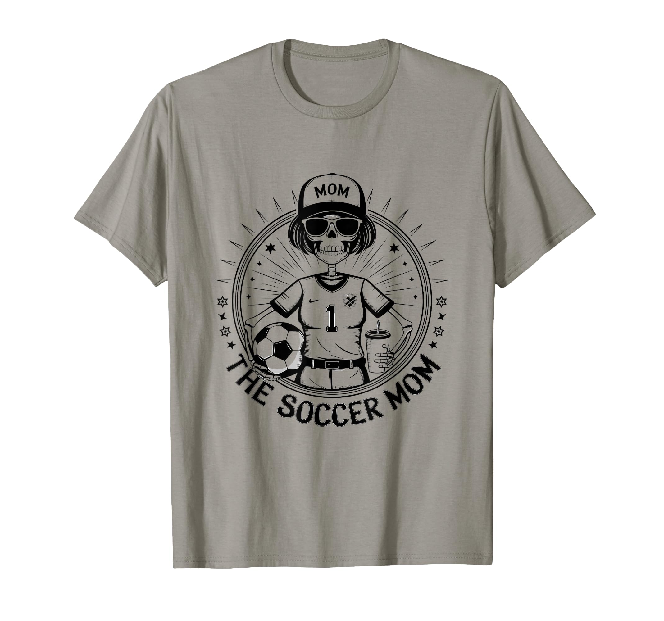 Soccer Mom Skeletton Halloween Soccer T-Shirt - Custom Art Print Unisex