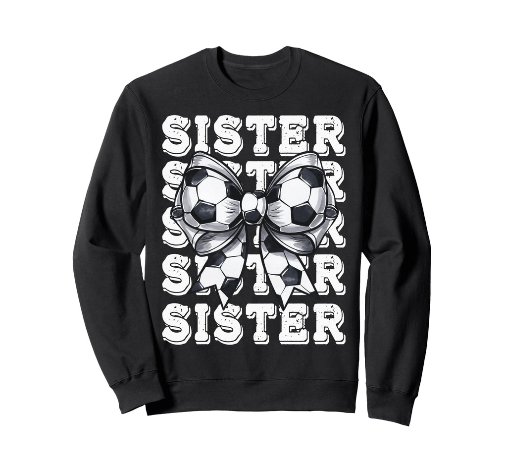 Coquette Soccer Sister Matching Sweatshirt - Trendy Graphic for Adults