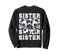 Coquette Soccer Sister Matching Sweatshirt - Custom Art Print Unisex