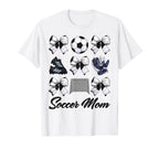 Soccer Mama Bow Soccer Mom Mommy T-Shirt - Custom Art Print for Adults