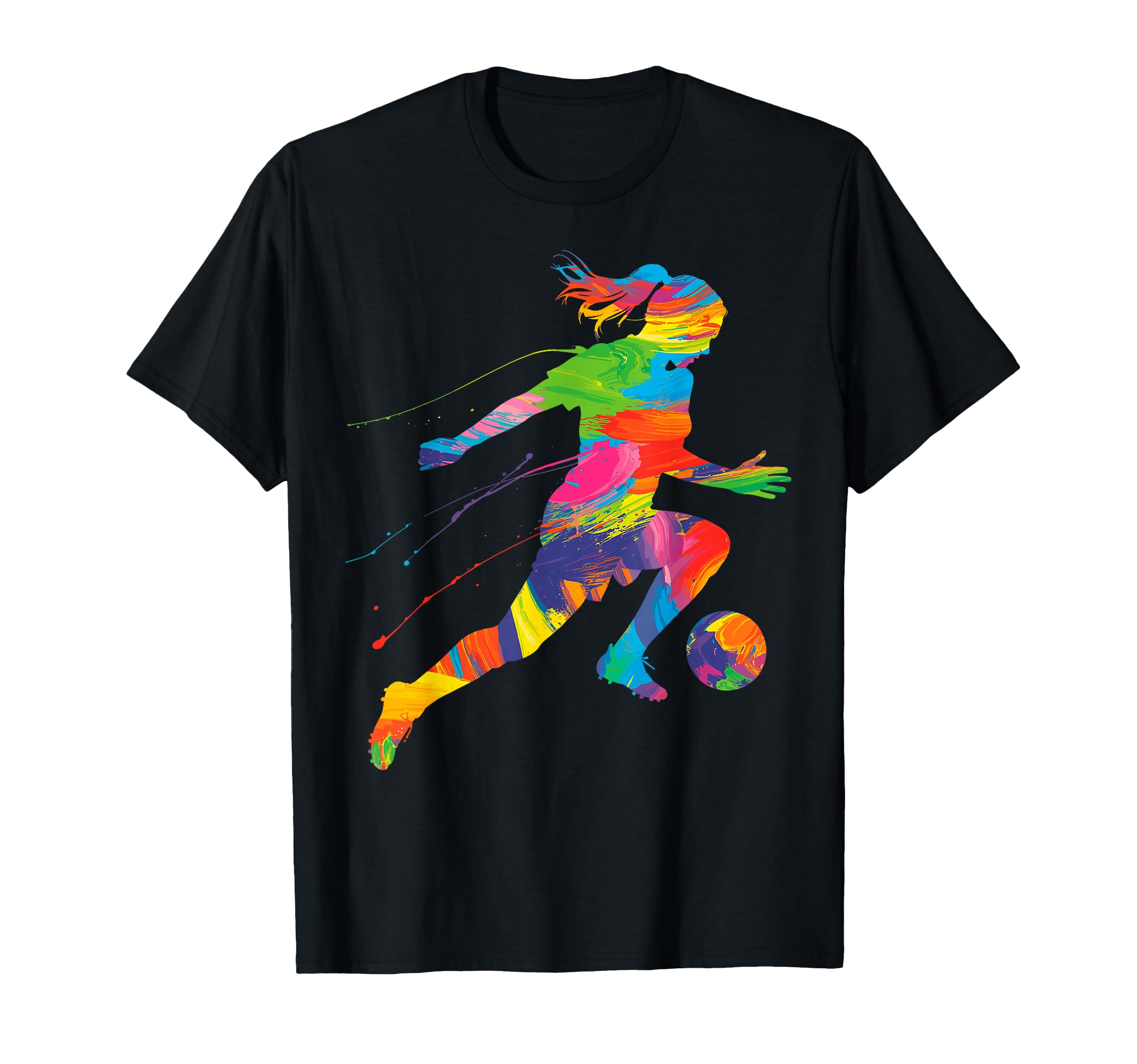 Colorful Funny Soccer Player Fan Dad T-Shirt - Custom Art Print Men Women