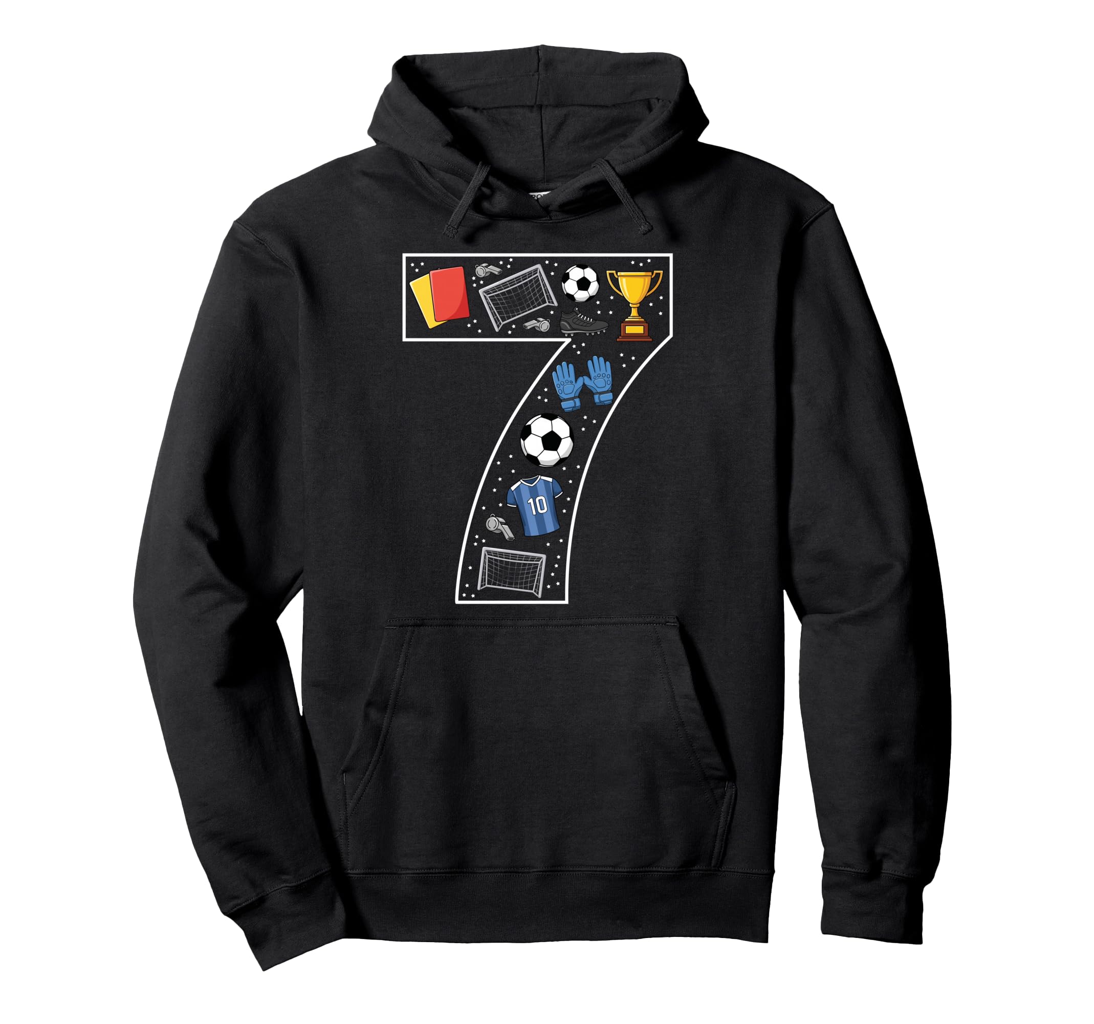 7Th Birthday 7 Year Old Football Hoodie - Casual Everyday Wear Men Women