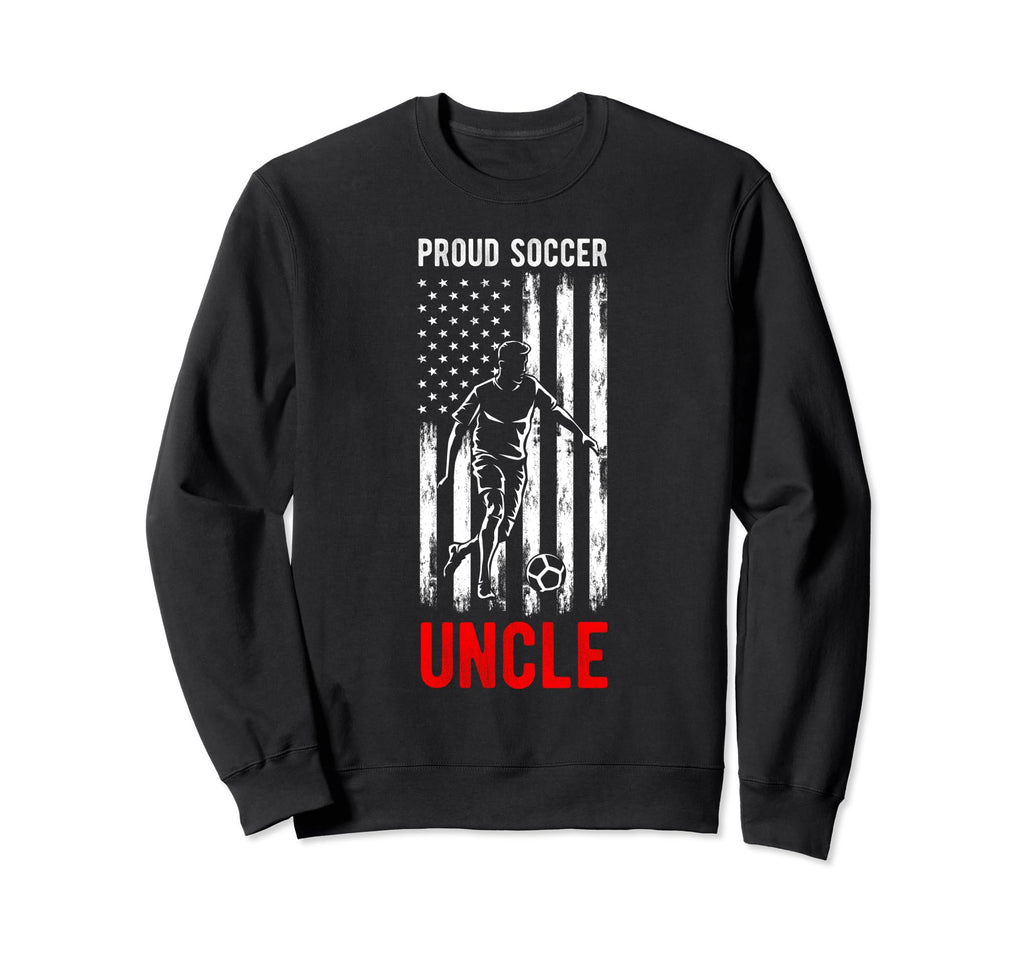 Proud Soccer Uncle Usa Flag Family Sweatshirt - Trendy Graphic Men Women