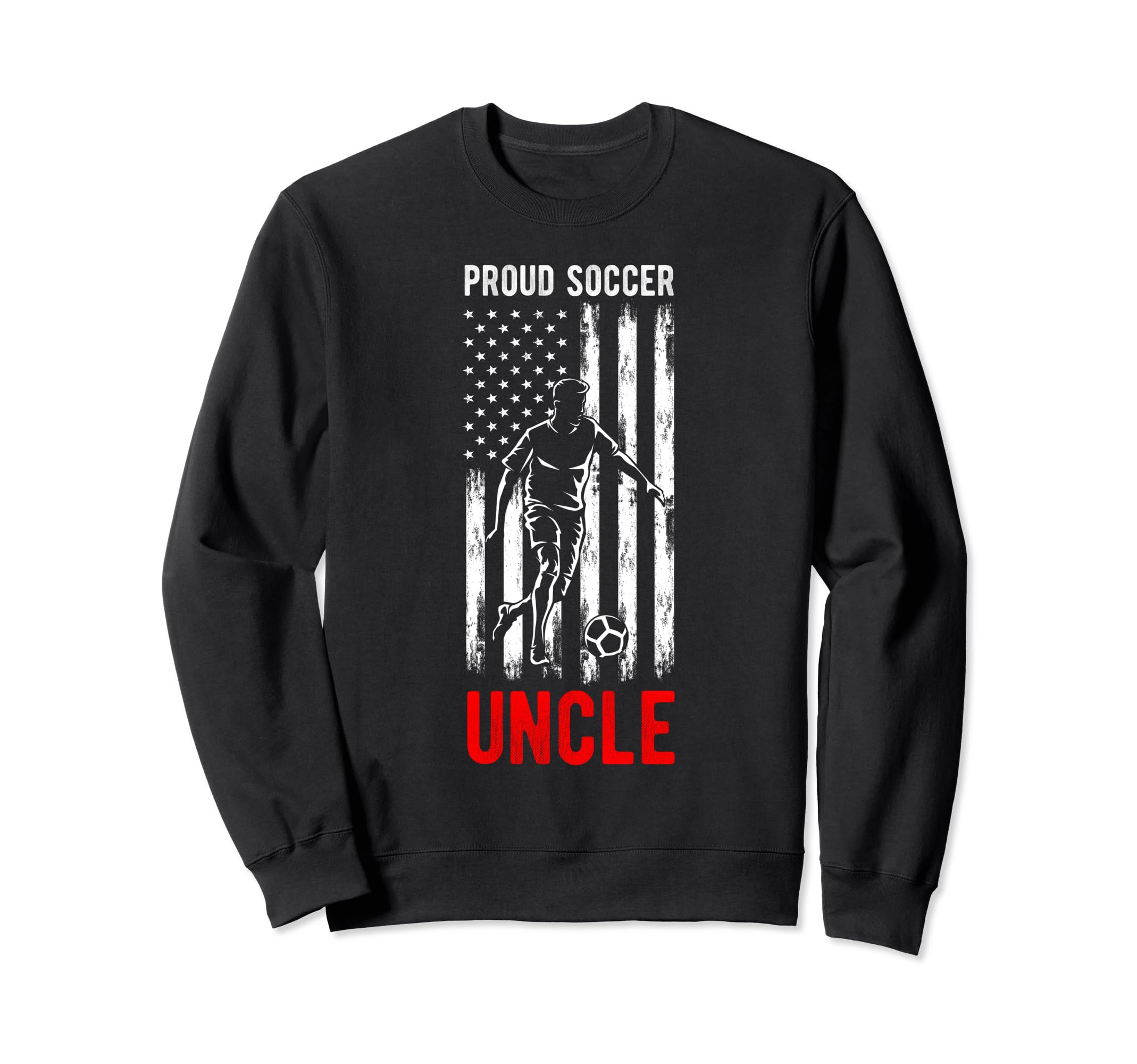 Proud Soccer Uncle Usa Flag Family Sweatshirt - Trendy Graphic Men Women
