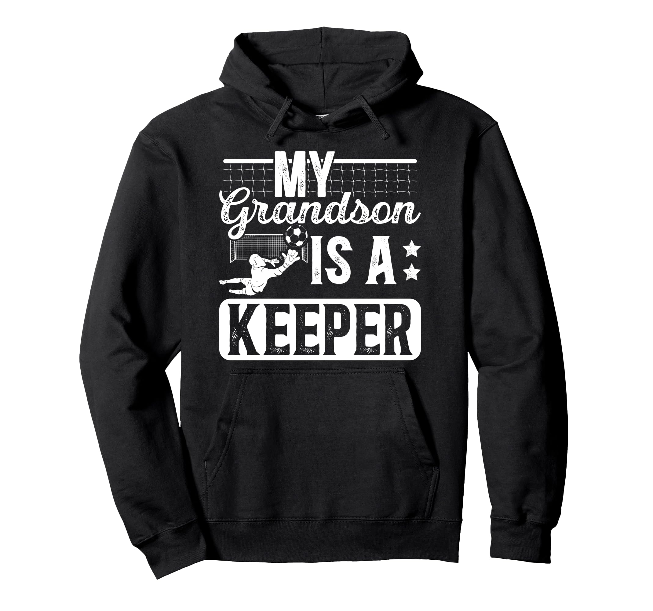 Proud Soccer Keeper Papaw Soccer Hoodie - Novelty Apparel for Adults