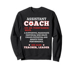Soccer Assistant Coach Noun Sweatshirt - Casual Everyday Wear for Adults