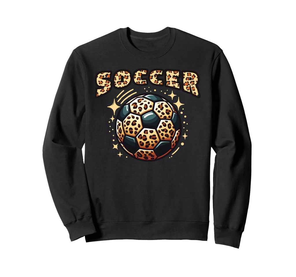 Soccer Ball Leopard Sweatshirt - Streetwear Style for Adults