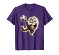 Funny Cat Soccer Ball Cat Playing Soccer T-Shirt - Graphic Print Unisex