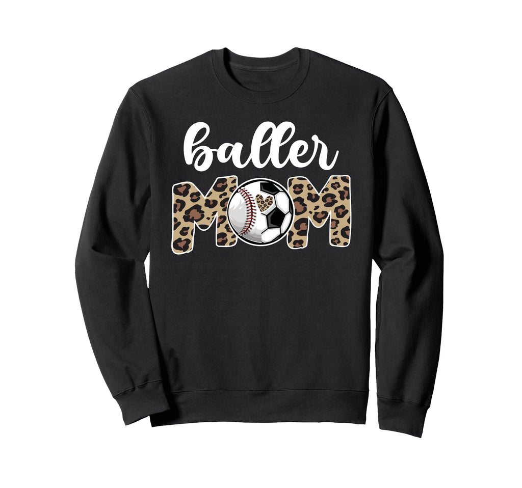 Baller Mom Proud Baseball Sweatshirt - Casual Everyday Wear for Adults