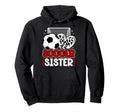 Soccer Sister Heart Sister Soccer Player Hoodie - Trendy Graphic Unisex
