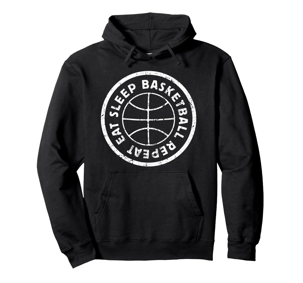 Eat Sleep Basketball Player Repeat Hoodie - Fun Novelty Design Men Women