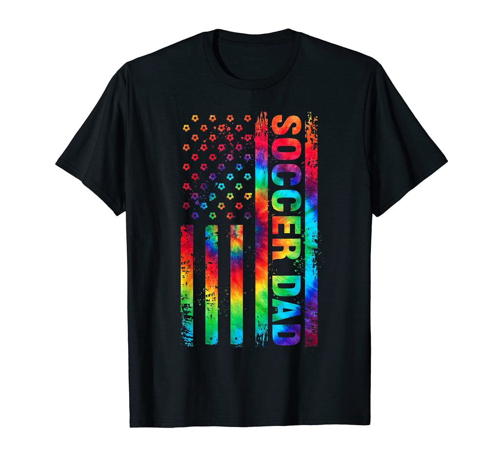 New First Time Dad Tie Dye Soccer Daddy T-Shirt - Custom Art Print Unisex