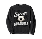 Soccer Grandma Heart Soccer Ball Sweatshirt - Trendy Graphic for Adults
