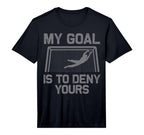 Soccer Goalie Art Gag Soccer Player T-Shirt - Minimalist Print Unisex