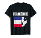 France Soccer Team Flag T-Shirt - Trendy Graphic Men Women