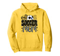 Blue Soccer Heartleopard Soccer Mom Hoodie - Minimalist Print for Adults