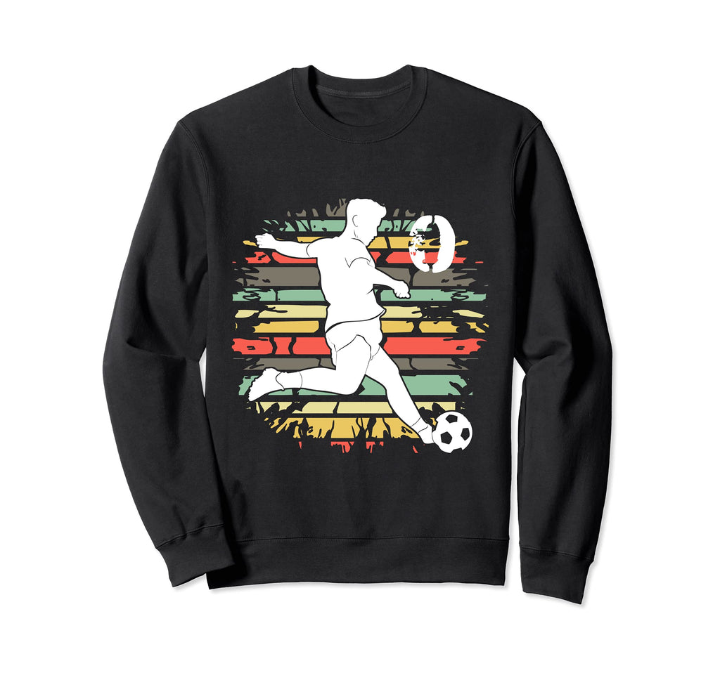 Sunset Soccer Number Zero Sweatshirt - Fun Novelty Design for Adults