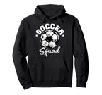 Soccer Squad Soccer Ball Distressed Funny Hoodie - Trendy Graphic Unisex