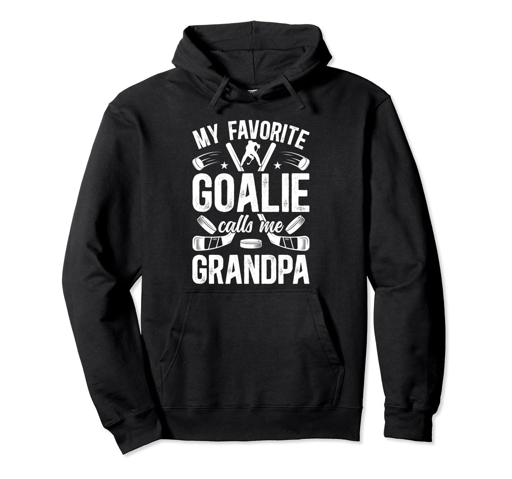 Ice Hockey Goalie Grandpa Hockey Hoodie - Novelty Apparel Men Women