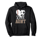 Ball Aunt Heart Baseball Soccer Aunt Hoodie - Trendy Graphic for Adults