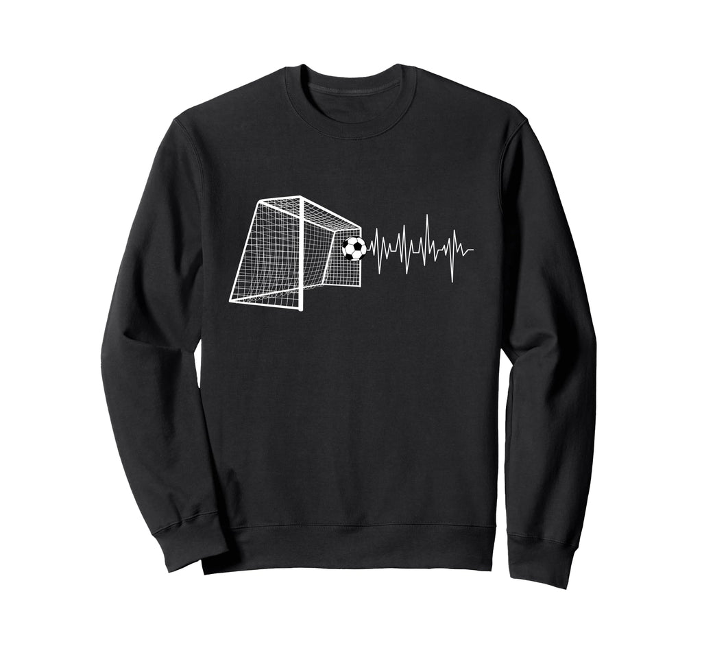 Funny Soccer Heartbeat Ecg Football Sweatshirt - Graphic Print Men Women