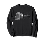 Funny Soccer Heartbeat Ecg Football Sweatshirt - Graphic Print Men Women