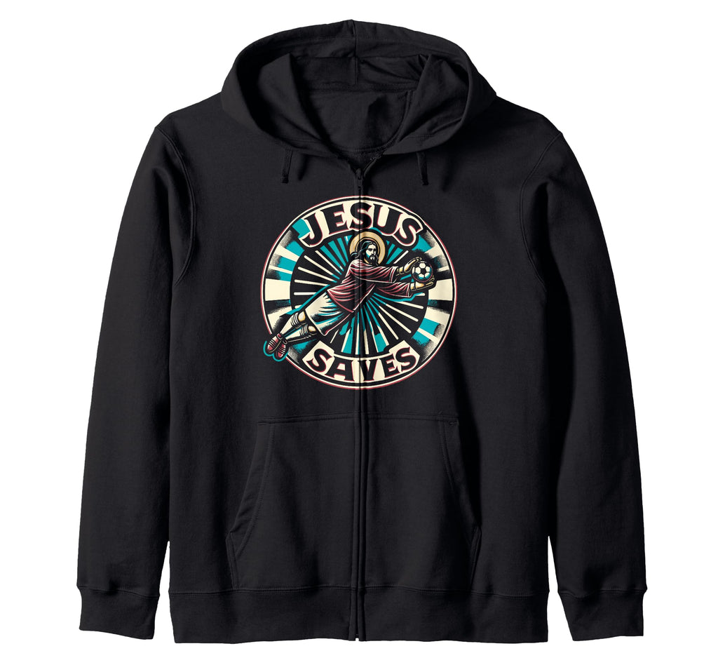 C J S Religious Christian Soccer Player Hoodie - Unique Graphic Men Women