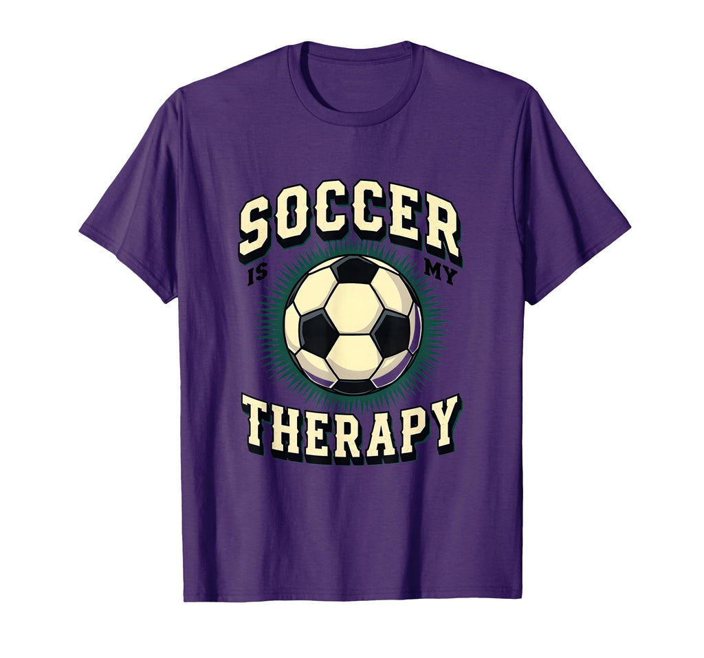 Soccer Is My Therapy Funny Soccer T-Shirt - Graphic Print for Adults