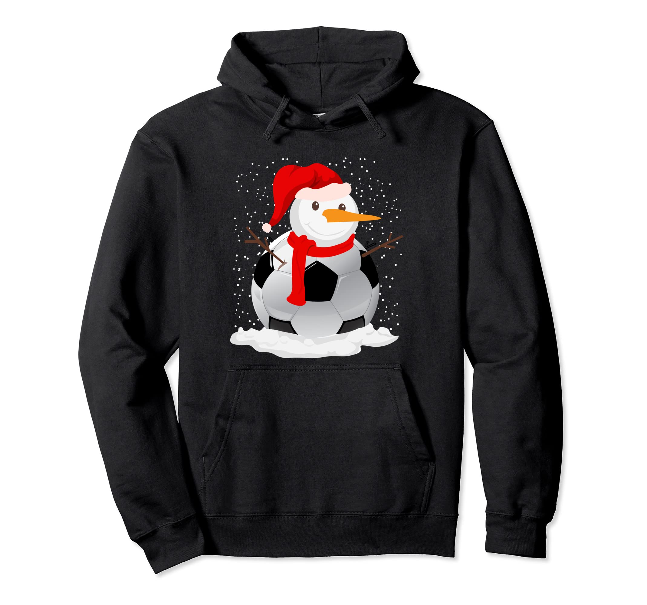 Funny Soccer Snowman Football Hoodie - Unique Graphic Men Women