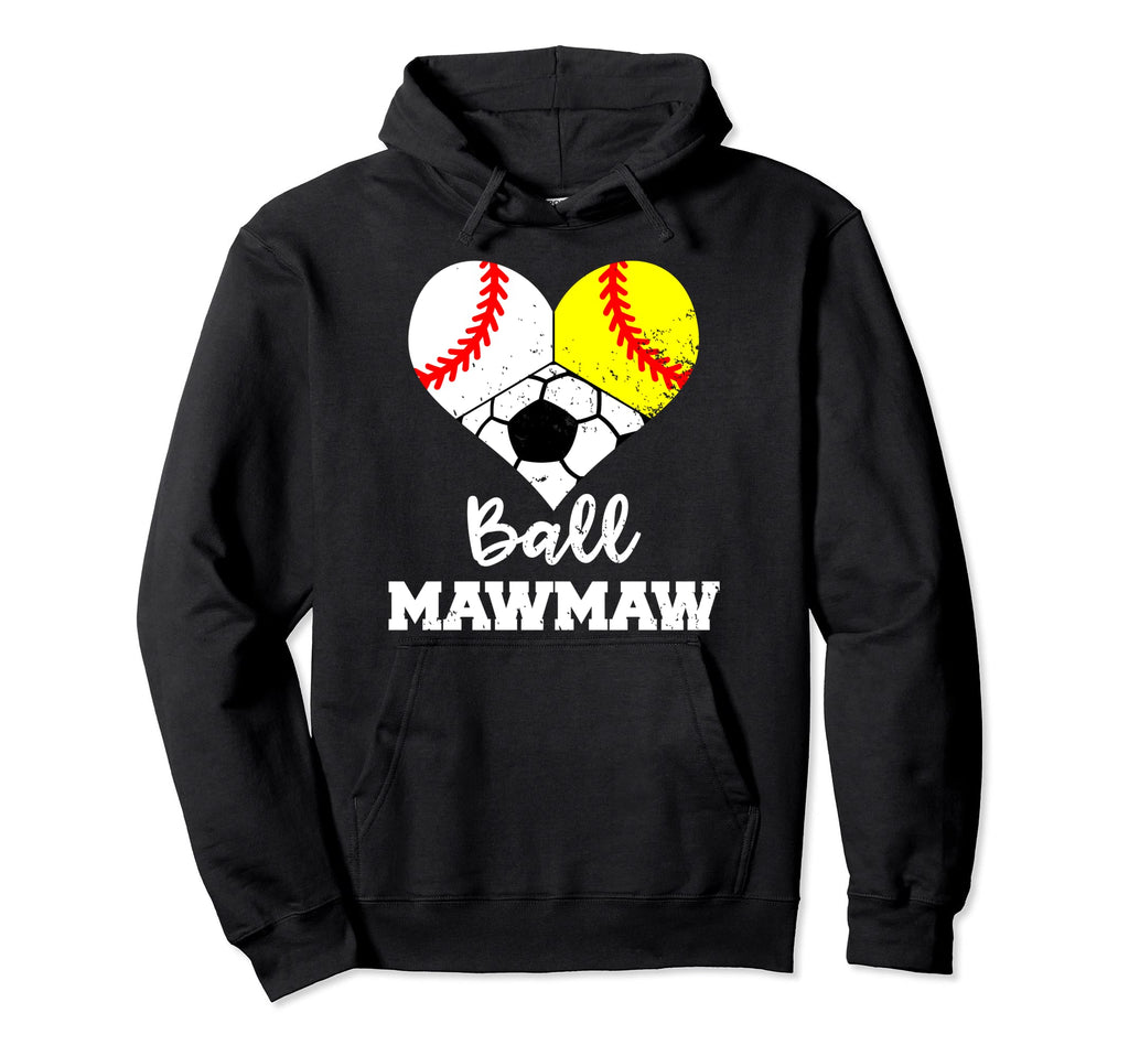 Ball Mawmaw Heart Funny Baseball Hoodie - Streetwear Style for Adults
