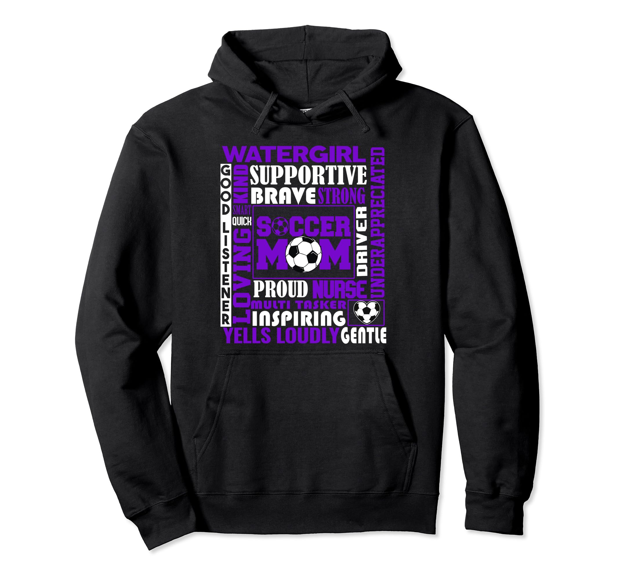 Soccer Mom Traits Best Words Mothers Hoodie - Fun Novelty Design Unisex